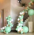 60pcs 10inch long Angori Green Pastel Balloons Matte Latex Balloon, Baby Shower Balloon, Bridal Shower, Wedding, helium balloons Macron Balloon without shinny. 