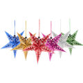 3D Shiny Star Stereo laser Paper Lantern Pentagram Lamp 30cm/45cm/60cm Hanging Tree Ornaments Christmas Scene Decoration. 