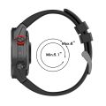 For Garmin Fenix 5X Plus 26mm Two-Color Sports Silicone Watch Band. 