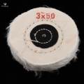 Cotton Muslin Buffs Polishing Wheel Spiral Sewn Pad, Assorted Sizes, 50Ply - 3 inch. 