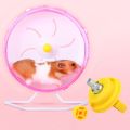 Hamster Toy Accessories Easy To Install Hamster Running Wheel Bearing Plastic/Stainless Steel Orange Hamster Bearing Shaft Nut Silent Running Wheel Axle For Guinea Pig. 