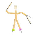 Bamboo Man Toy Diy Bamboo Puppet Kit for Kids Interactive Craft Game for Boys Girls Perfect Gift Children Bamboo Craft Set. 