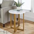 Modern Side Table with Marble Texture Finish, Ideal for Any Room. 