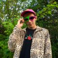 Unique Design Novelty Glasses Green Pink Contrast Funny Roy Purdy Glasses Hip Hop Asymmetric Triangular Sunglasses Party. 