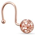 Rose Gold Shower Curtain Hooks Rings,Set of 12 ,Metal for Bathroom. 