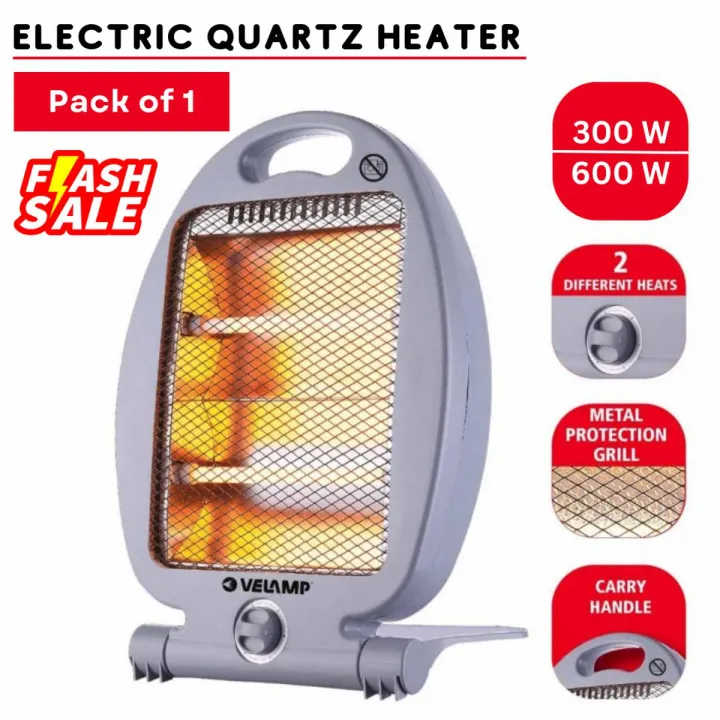 Electric Quartz Halogen Heater 800W – Portable Upright Electric Heater ...