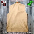 Embroidered Beige Groom Waistcoat for Boys Men Sleeveless Vest with Threadwork Embroidery & Maroon Pocket Square Koti. 