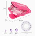 Colourful Hair Gem Stamper Glam Bling Styling Tool for Hair Clothes Kids - Blinger Kids Jewel Machine with 12 Refills, Fun & Easy Hair Decoration Kit for Sparkly, Trendy Look – Perfect Gift for Children, 1 Refill = 15 Clicks, Creative Hair Accessories. 