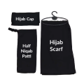 3-in-1 Hijab Set - Georgette Chiffon Scarf, Half Niqab Patti and Tube Inner Cap. 