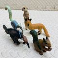 Wild Animal Collection Set - 5 Pcs, Squirrel, fox, moati. 