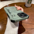 Personalised custom name soft leather phone case for iPhone 14 Pro Max 13 12 11 x xs XR 7 8 plus Korean style shockproof cover. 