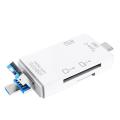 6 in 1 USB 3.0 OTG Card Reader for Secure Digital/TF Cardreaders Splitter Adapter for Mobile Phone Computer. 