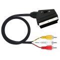 21 needle 21Pin Scart to 3 RCA Audio Video Cable Line 3 Three RCA Male 21 Pin Scart Male Video Audio Wire Cord Scart RCA Convert. 