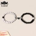 Carat Couple Bracelets Skin-touch Black White Magnetic Love Women Bracelets. 