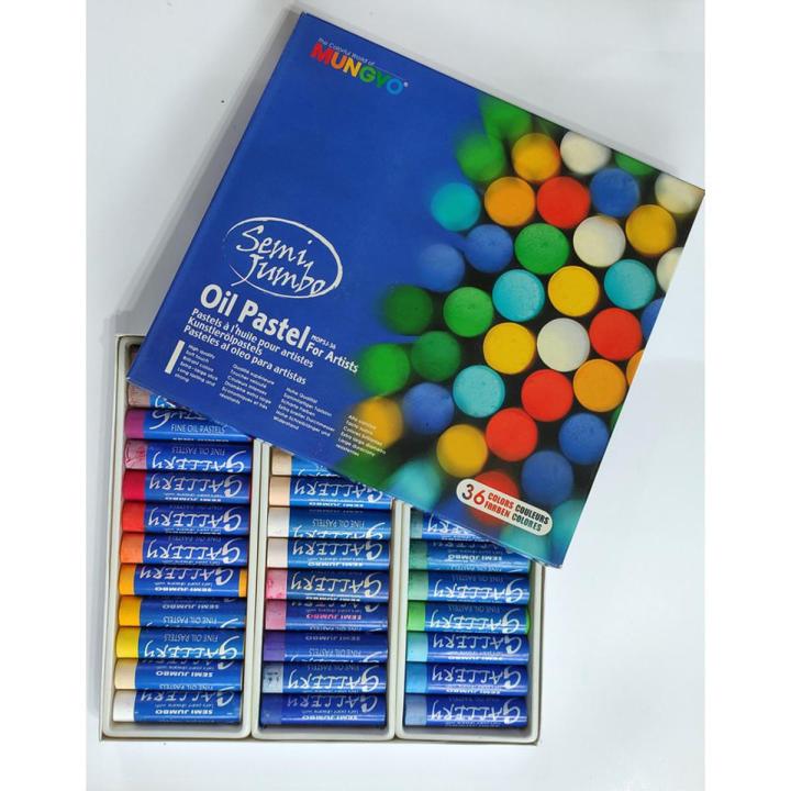 Mungyo Semi Jumbo Oil Pastel Set of 36 (MOPSJ-36) | High Quality and Original