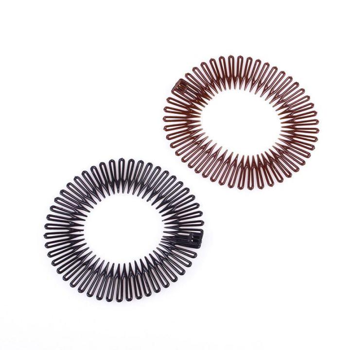 EB Sport Plastic Stretch Hair Band Full Circle Flexible Comb Teeth Headband Clip