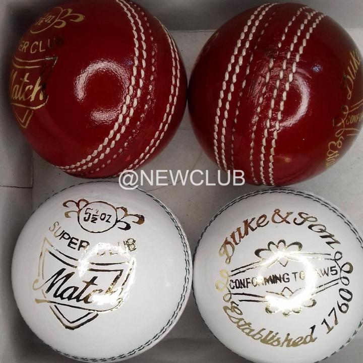 Test Match cricket ball/Duke cricket Hard ball/Sewn Export Quality Pack of 4/OVERS:(18-20)