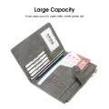 RFID Card Case Matte Antique PU Wallet Anti-Th eft Brush Passp ort Holder Multi-Function Certifica te Business Wallets Co in Bag Zipper Multi-Card Position ID Credit Cards Holders. 