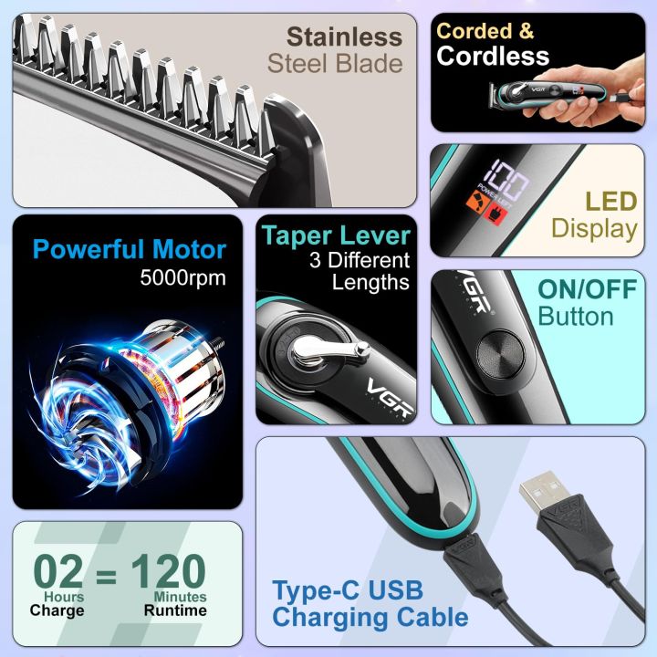 VGR%20V-075%20Limited%20Edition%20Professional%20Hair%20Trimmer%20with%20LED%20Display,%204%20Guide%20Combs%20for%20Men%20(3,6,9,12%20mm,%20Color-%20Black)%201%20Year%20Warranty%20-%20Image%203