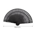 Folding Hand Fan Hollow Carving Chinese Fan Vintage Hand Fans Handmade Fan Crafts For Photo Props Bridal Showers Wedding Guests. 
