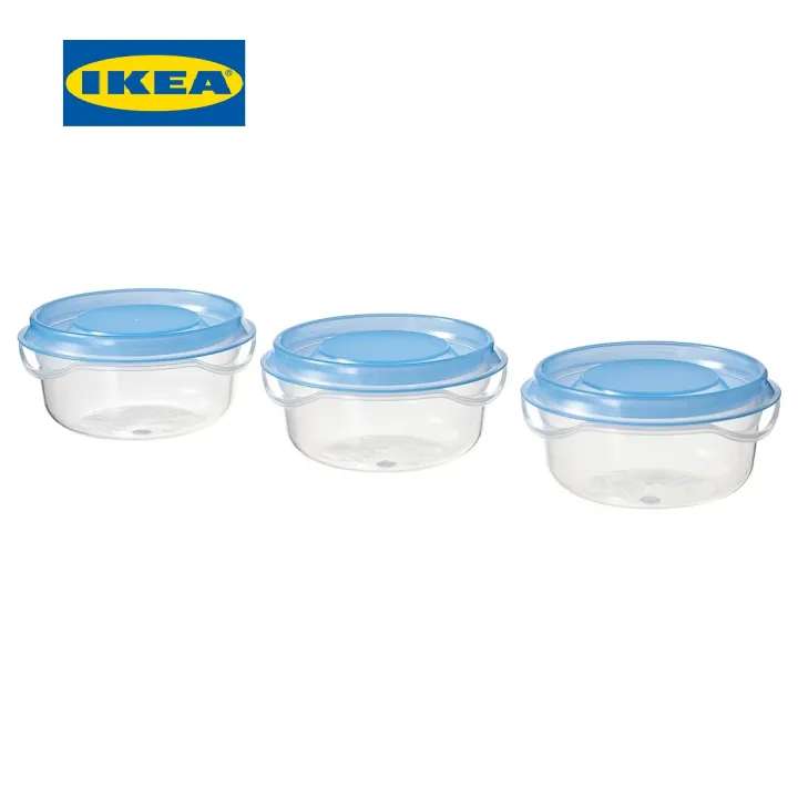 IKEA%20PRUTA%20Food%20Container%20Set%20of%203%20Transparent%20Yellow%20Blue%200.6L%2070ML%20Airtight%20Plastic%20Storage%20with%20Lids%20Microwave%20Safe%20-%20Image%202