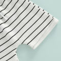 Baby Boys Suit, Sleeveless Hooded Striped Print Vest Tops + Summer Casual Drawstring Short Pants. 