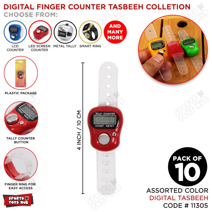 Digital%20Tasbeeh%20Counter%20Collection%20Tally%20Counter%20Ring,%20Digital%20Finger%20Tasbih%20/%20Tasbee,%20Pack%20Of%2010,%20Hand%20Held%20Row%20Counter%20Color%20Random,%20Tally%20Counter%20Button,%20LED%20Light,%20Islamic%20Festive,%20Hajj%20&%20Umrah,%20Blessed%20Month%20Ramadan%20-%20Image%202