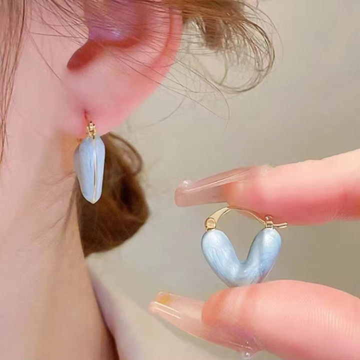 Multi%20color%20Korean%20Jewellery%20S925%20Needle%20Beautiful%20Heart%20Shape%20Earings%20for%20Girls%20-%20New%20Design%20Korean%20Jewellery%20For%20Girls%20-%20Image%204
