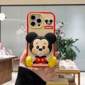 100%new Celebrity Trend+In Stock+COD Cute Cartoon Mickey Squishies Phone Case for IPhone 16 15 14 Plus 13 12 Pro Max Blowing Bubble Protection Soft Silicone Cover. 