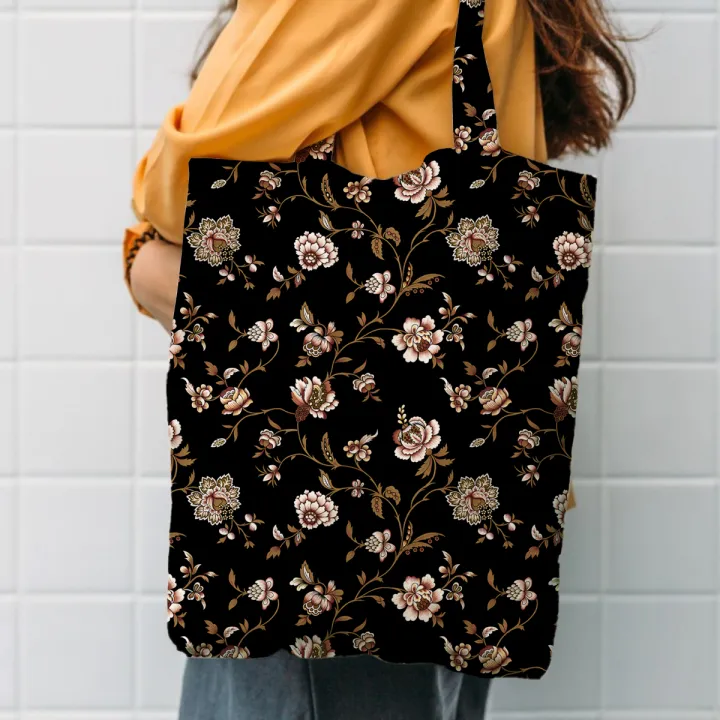 Pack%20of%201%20Reuseable%20Tote%20Bags%20for%20Shopping-%20Soft%20Cotton%20Grocery%20Bag%20for%20Storage-%20Printed%20Environmental%20Friendly%20Organizer%20Bags-Tulips%20-%20Image%203