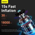 BASEUS Mini Car Air Pump Inflator, 150 PSI Air Compressor for Car with Digital Pressure Gauge, Tyre Inflator for Car, Bike, Motorcycle. 