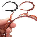 Fashion Double Layer Band Twist Plait Clip Front Hair Clips Hairpin Headband. 