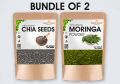Organic Moringa Leaf Fine Powder | Moringa Capsules | Chia Seeds | Flex Seeds - 100g. 
