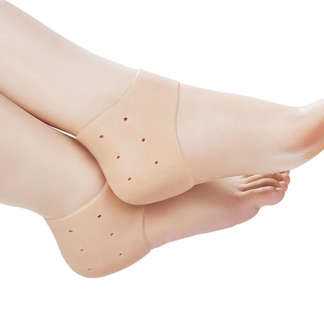 Anti Heel Crack Pads Heel Protectors Set for Pain Relief, Silicone Half Heel Anti Crack Covers For Girls / Women Lowest Price in Pakistan