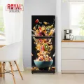 Royal Golden Shade Decorative Fridge Stickers, Door Wrap, Self-adhesive PVC by Royal Decore. 