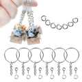 75pcs Keychain Open Jump Rings Eye Pins Jewelry Making Accessories Art Kits for DIY Epoxy Resin Key Chain Key Ring Pendants. 