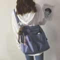 ◙✒ In Stock! Waterproof bag large-capacity canvas bag female Korean student one-shoulder big bag school bag college style. 