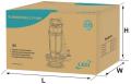 LEO QDX-1.5-32-0.75A , 750 WATT / 1 HP  HIGH PRESSURE CAST IRON SUBMERSIBLE PUMP WITH FLOAT SWITCH FOR AUTOMATIC OPERATION , EURPEON STANDARD. 