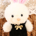 Cute Love Blush Little White Rabbit Soft Cotton Animal Plush Stuffed Toy KeyChai. 