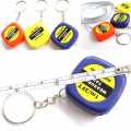 3 Feet Length Inches Tape Keychain Ruler Portable Mini Metal Tape Measure With Keychain Square Multicolor Children Height Ruler. 