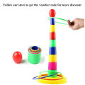 Ring Toss Game For Kids - 16 cm (6.3 inch) and 14.5 cm (5.7 inch) Rings. 