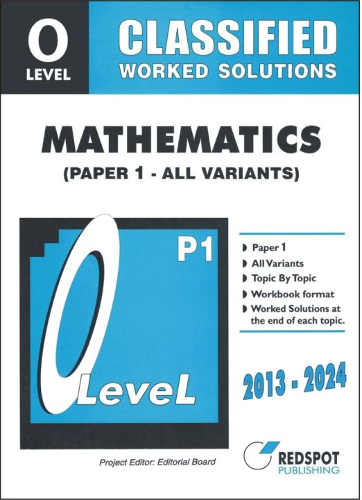 Redspot O Level Classified Math P1 Unsolved Topical Exam Papers