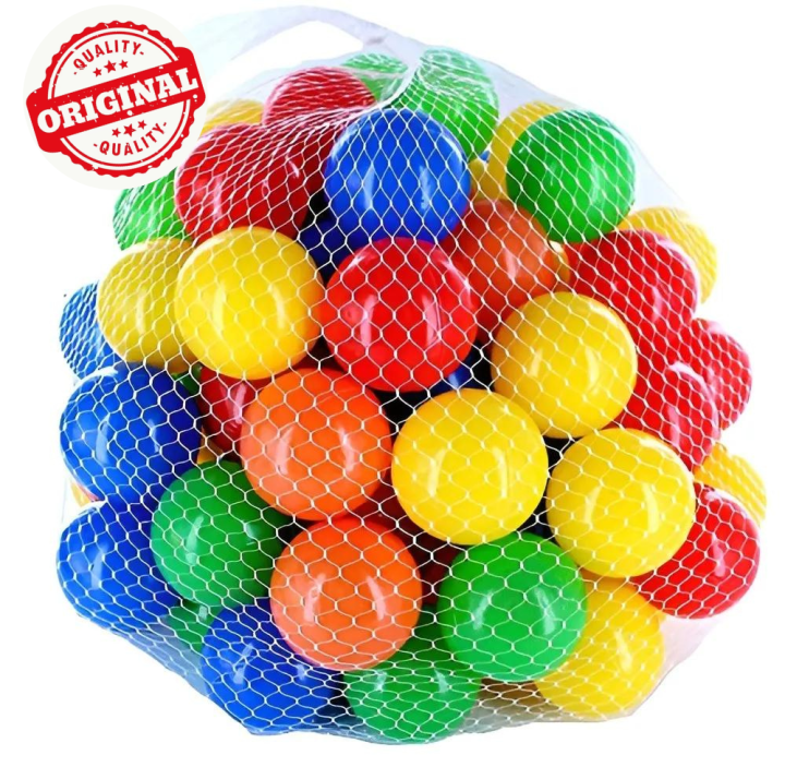 Soft Plastic Balls 50 Pcs Set - Multicolor Plastic Play Ocean Balls Toys Tents and Pools For both Girls & Boys.