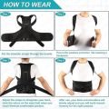 Back Posture Corrector Belt And Poster Correction Shoulder Support Lumber Brace Adjustable Belt For Men And Women. 
