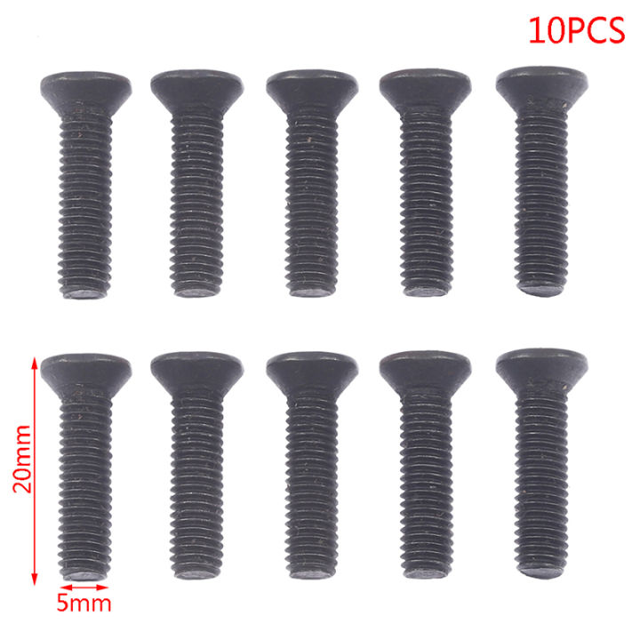 10PCS Fixing Screw M5*20 Left Hand Thread for 3/8''UNF Drill Chuck Shank Adapter