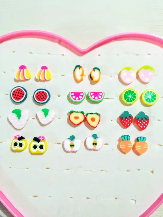 Cute%20Cartoon%20&%20Fruit%20Stud%20Earrings%20Set%20for%20Kid%20Girls%20%E2%80%93%206,%2012%20Pairs%20of%20Plastic%20Fun%20&%20Colorful%20Ear%20Studs%20-%20Image%205