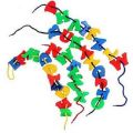 Chunky Blocks String Along Colored A-Z English Alphabet Plastic Blocks - Multicolor. 