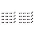 32Pcs Self Adhesive Caster Wheels Heavy Duty Stick on Wheels Mini Wheels Small Non Swivel Casters Plastic Pulley. 