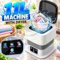 7L/8L/11L Mini Portable Washing Machine – Foldable Electric Laundry Bucket Washer – Compact Baby Clothes Washing Machine – Small Washer for Kids Clothes, Travel, Dorm & Home Use – Portable Foldable Washer with Spin Dryer Function – Baby Clothes Washer. 