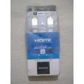 SONY HDMI Cable 3 Meter High Speed 3D HD Heavy Duty Cable For PS4, Smart TV, XBOX, Laptop, PC, Home Theater - White. 